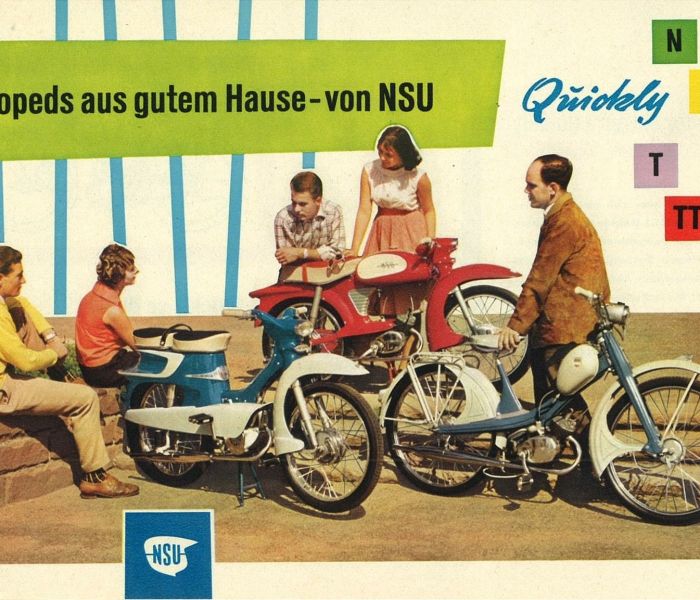 NSU Quickly Modelle im Fokus: Werbeanzeige aus dem Jahr 1959. (Foto: AUDI AG)